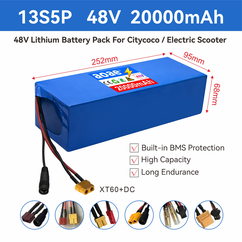 Pin xe điện 48V 13S5P 20Ah, sử - đánh giá và giá 60V 30Ah Electric Scooter Battery